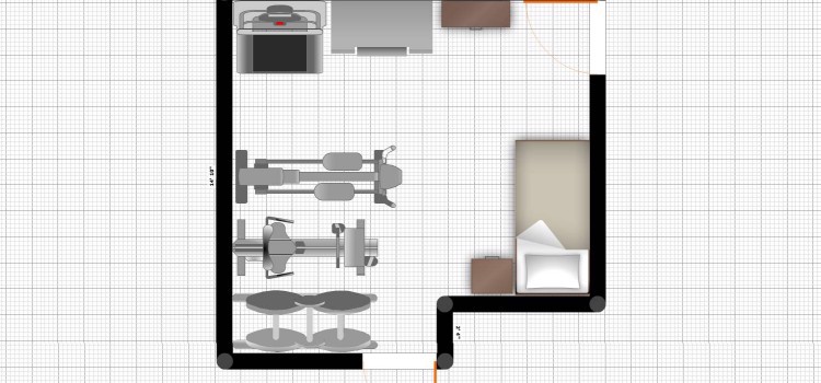 Simple plan for a storage room/work out room