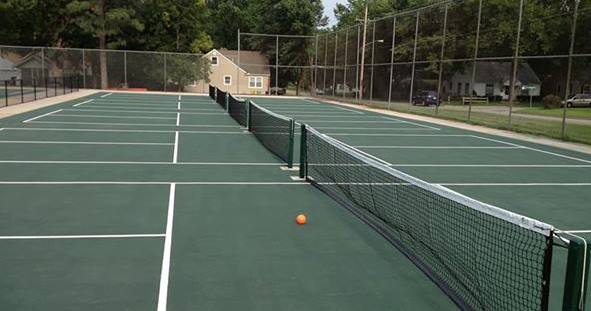 Pickleball courts at Hughes Park, 8th & Orleans, Topeka