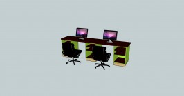 Example of a computer desk made with Sketch Up