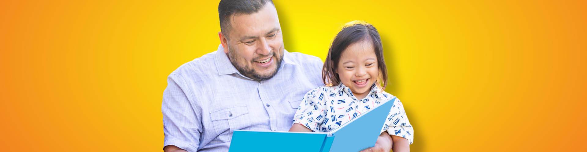 dad reading to kid