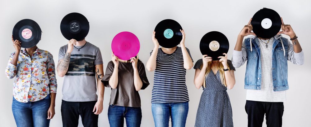 People holding records