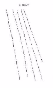 Apollinaire, ‘Il pleut’ from Calligrammes, 1918