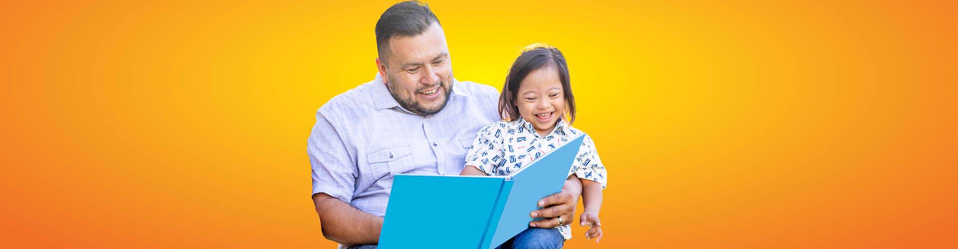 dad reading to kid