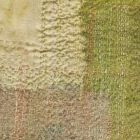 stitching on green fabric