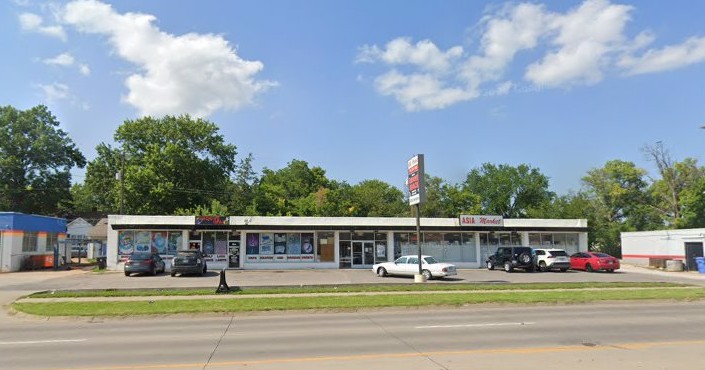A color photograph looking at the front of the current building at 4010 SW 21st St in Topeka Kansas