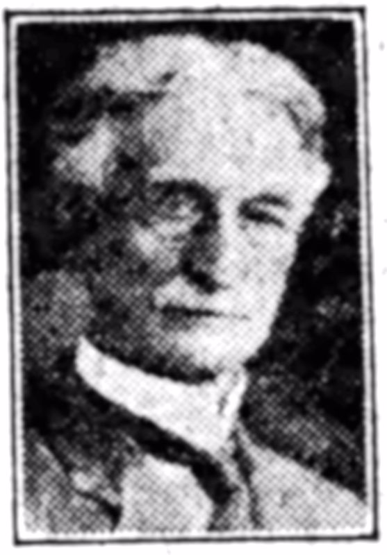 Black and white portrait of Dr. J.E. Minney later in life