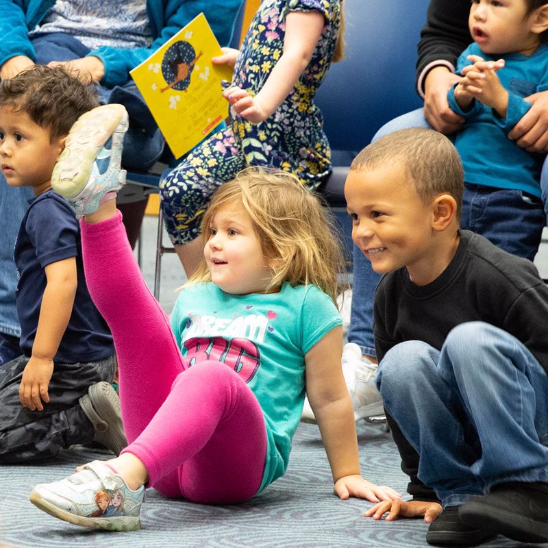 happy kids at storytime