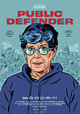 Cartoonish image of older lady with glasses and hoodie