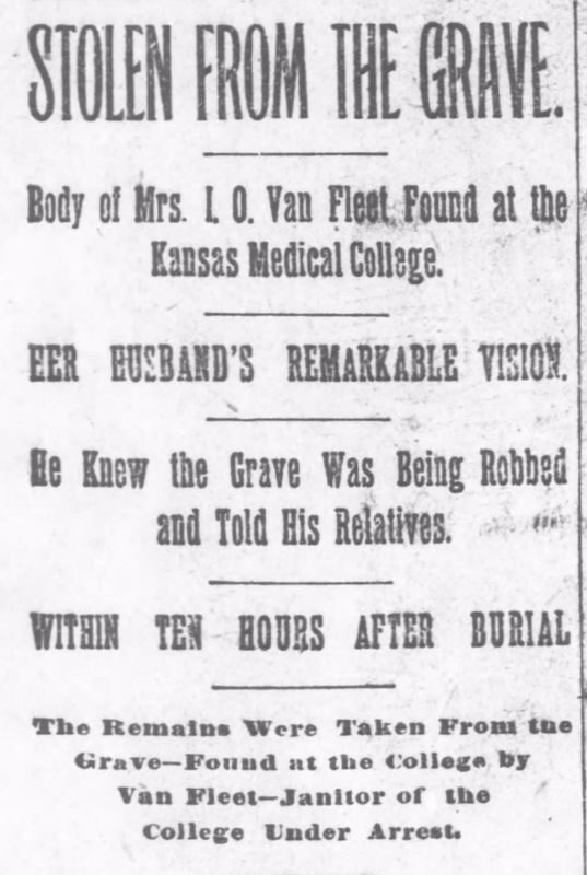 Copy of newspaper headline which reads 