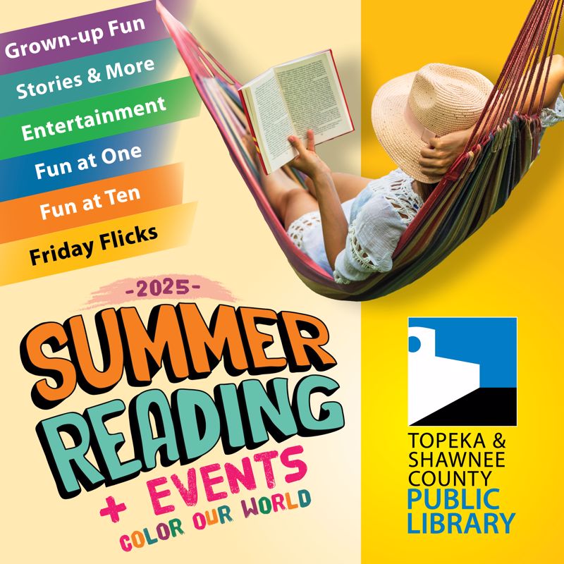 Library summer reading woman reading in hammock