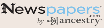 The logo for Newspapers.com by ancestry