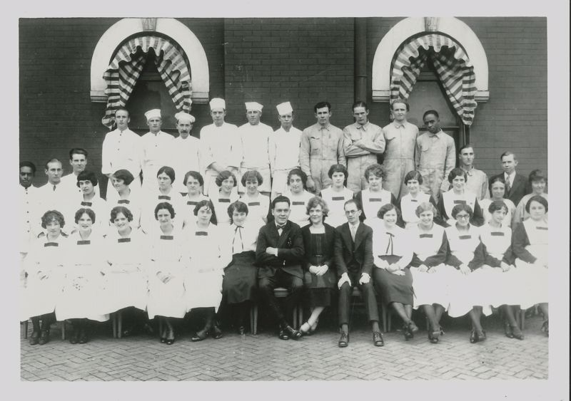 Harvey House employees from the Topeka Santa Fe depot, ca. 1925