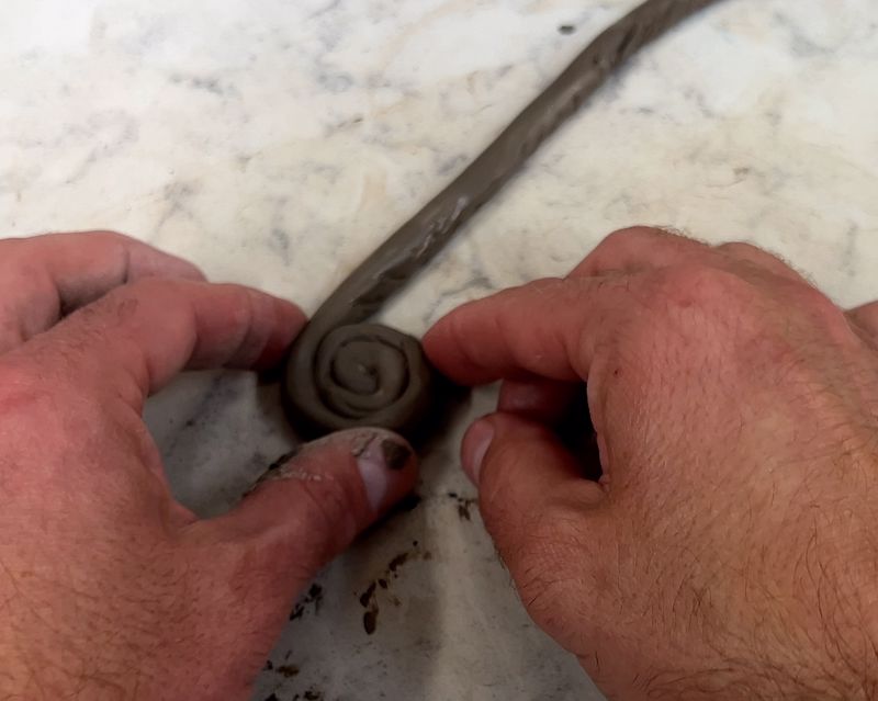 Rolling Coil upon it's self to create base.