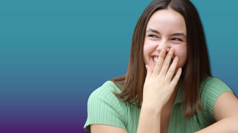 laughing teen girl