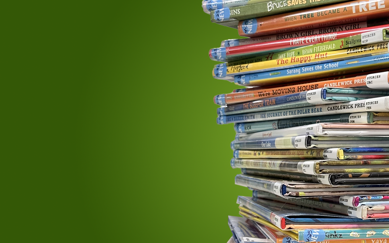 stack of kids books