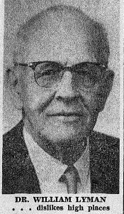 A black and white photo of William Lyman later in life