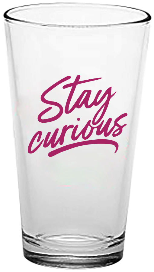 magenta pint glass