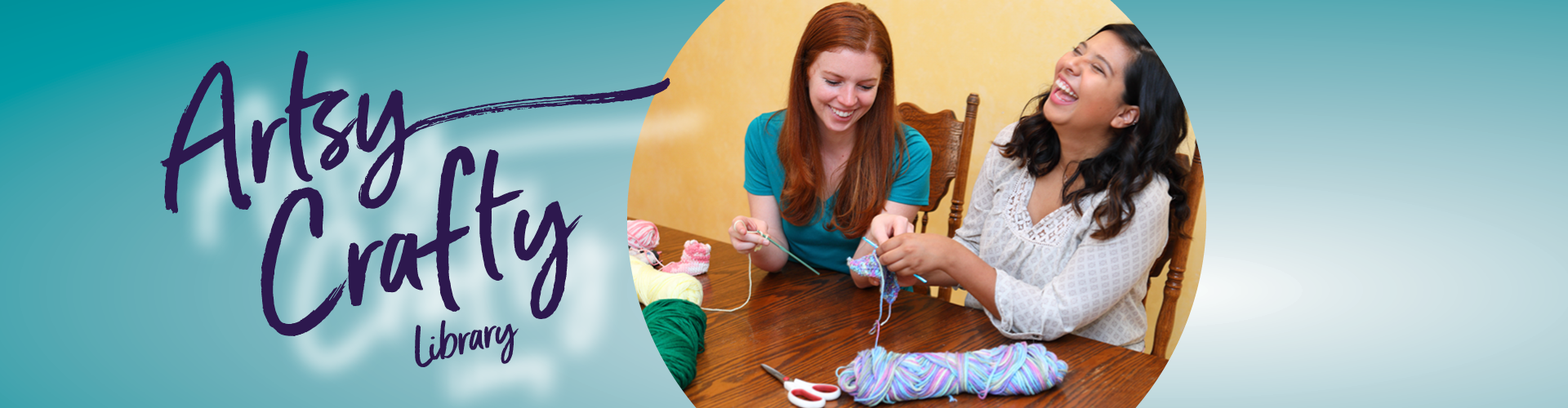 knitting laughing