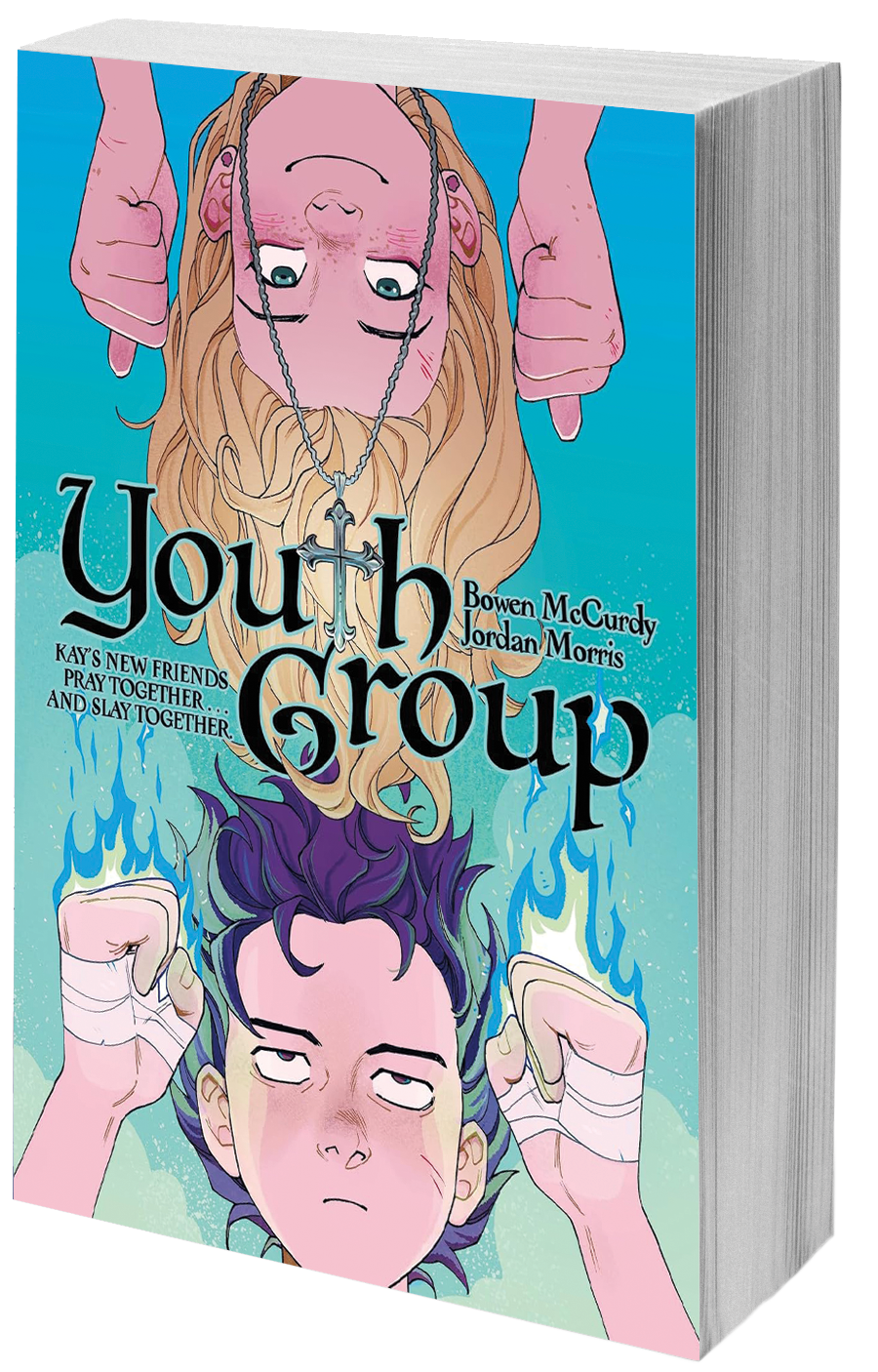 book cover teen with fists & teen with thumbs up