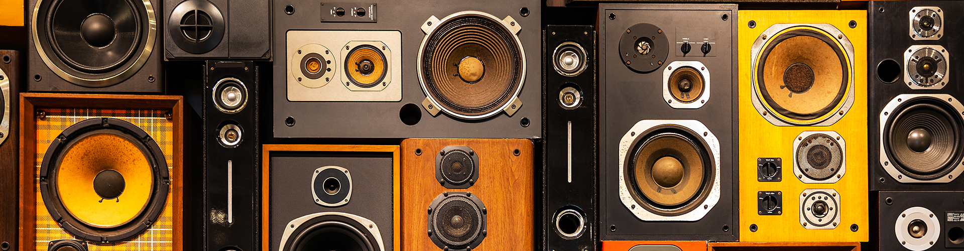 wall of speakers