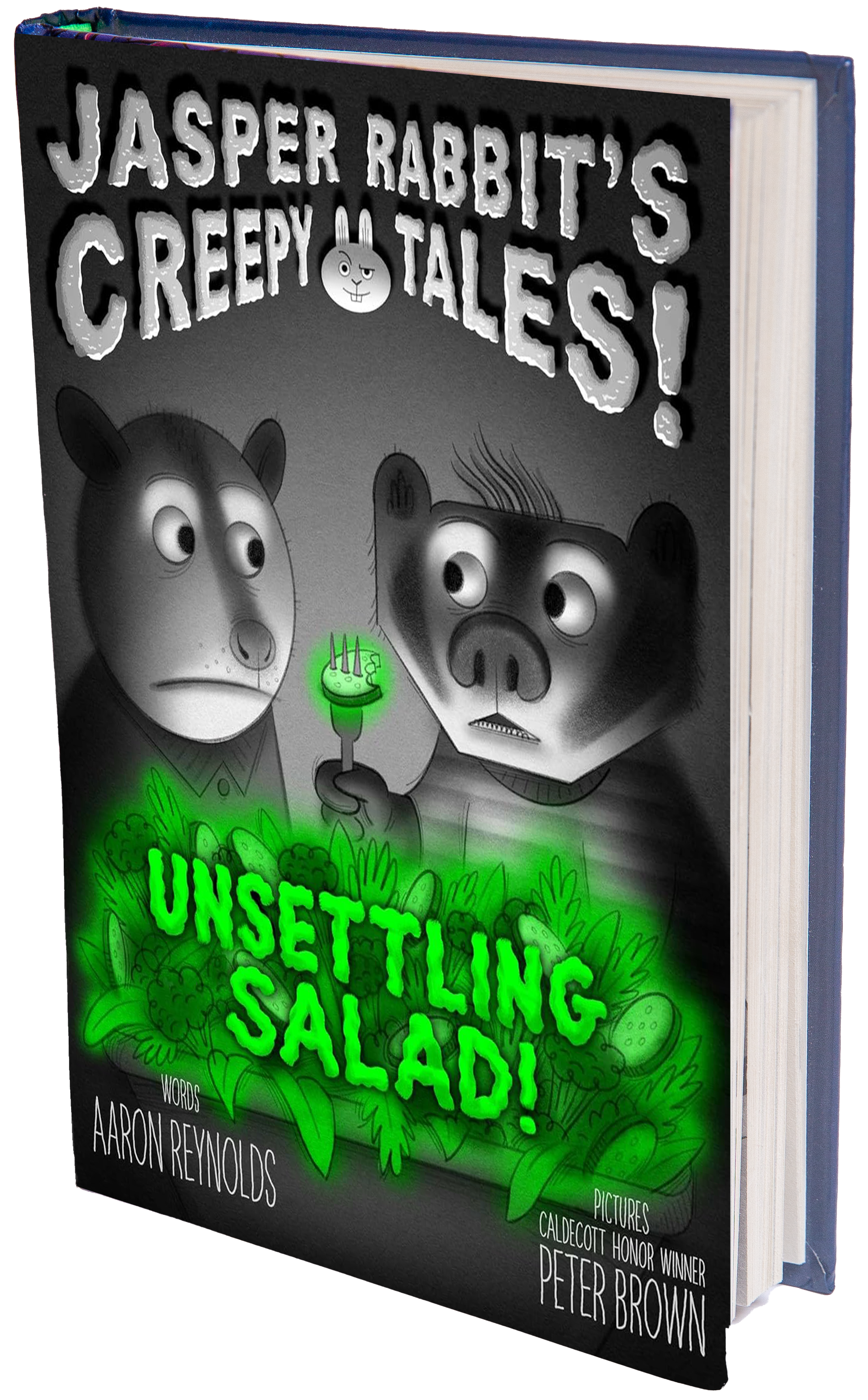 book cover kids with glowing salad
