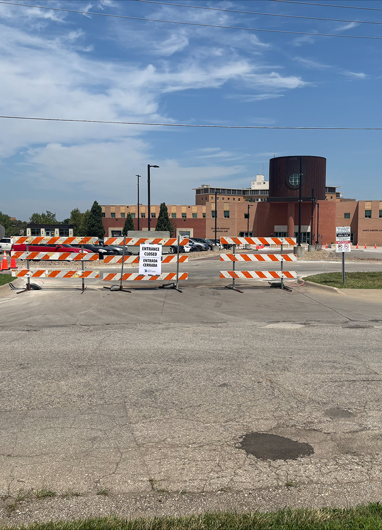 blocked entrance