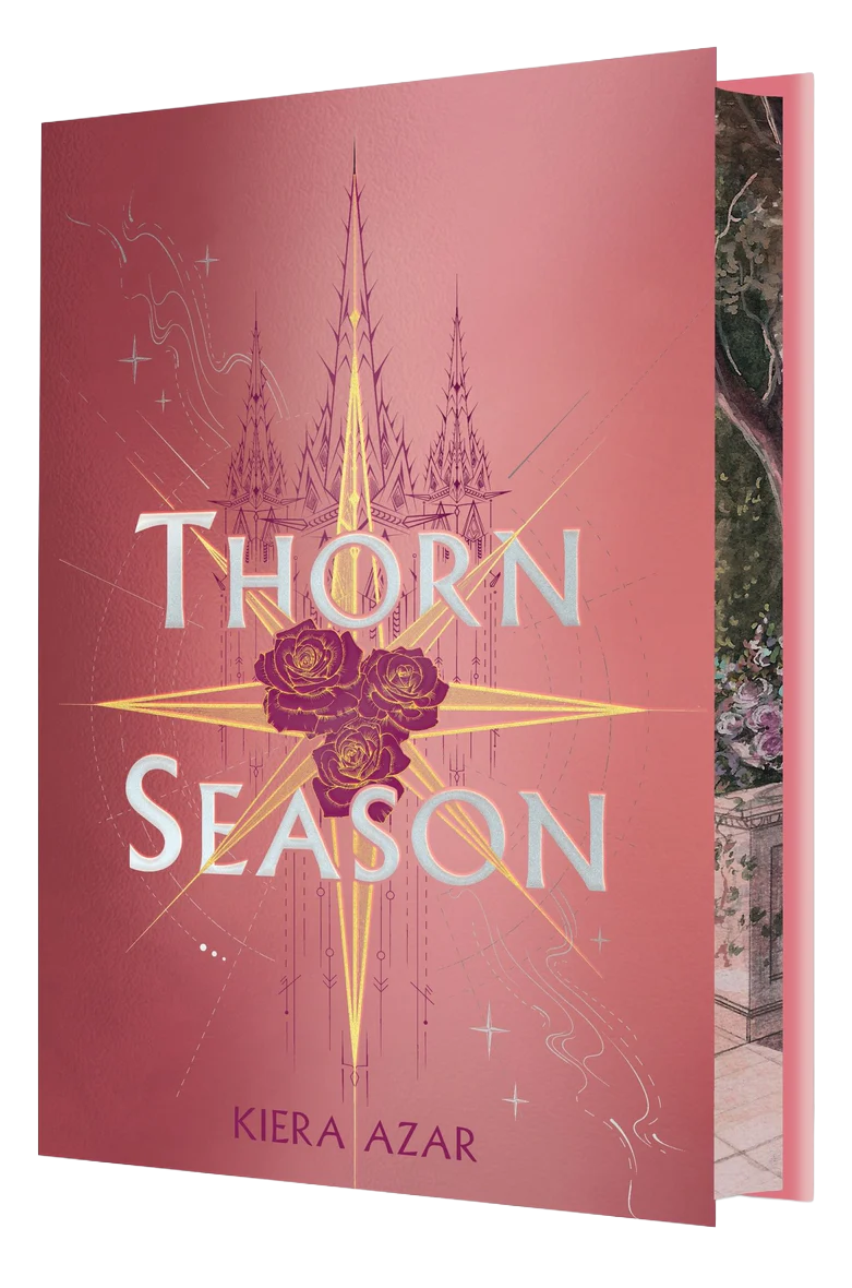 book cover castle and roses