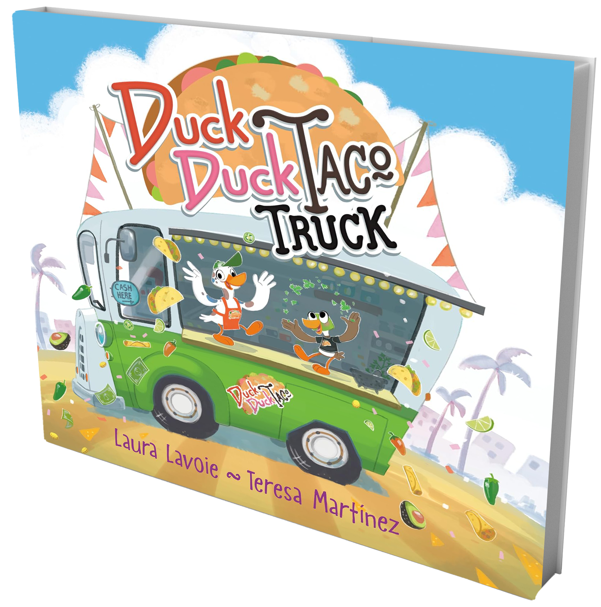 book cover 2 ducks at a taco truck