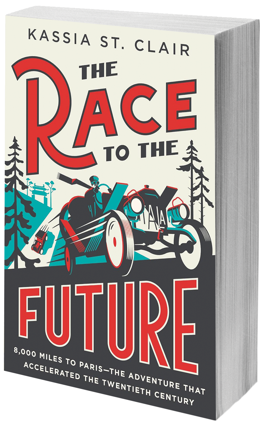 book cover stylized 1920s car racing