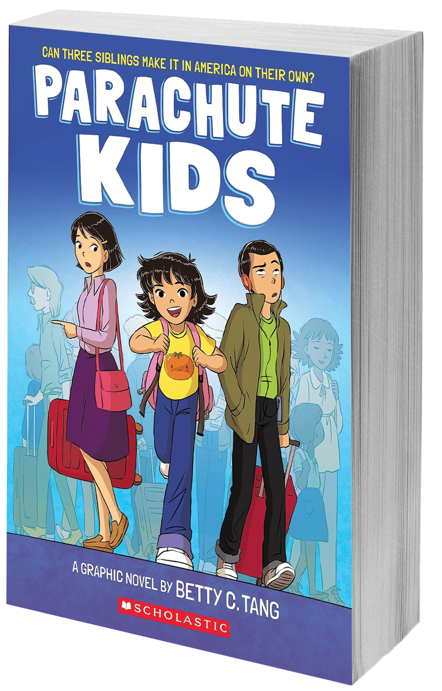 book cover 3 kids in an airport