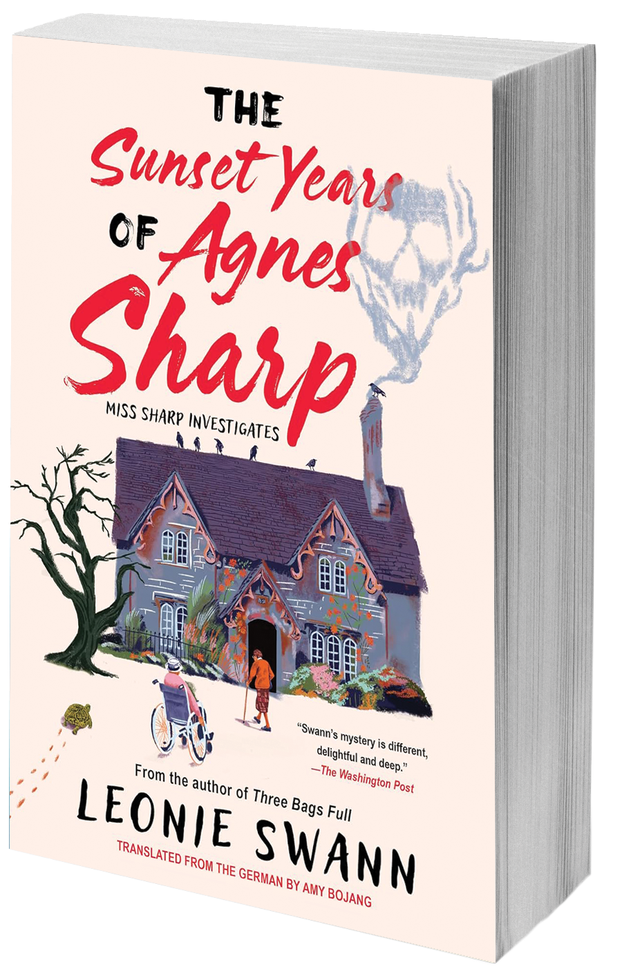 book cover sweet cottage with skull smoke coming out of chimeny