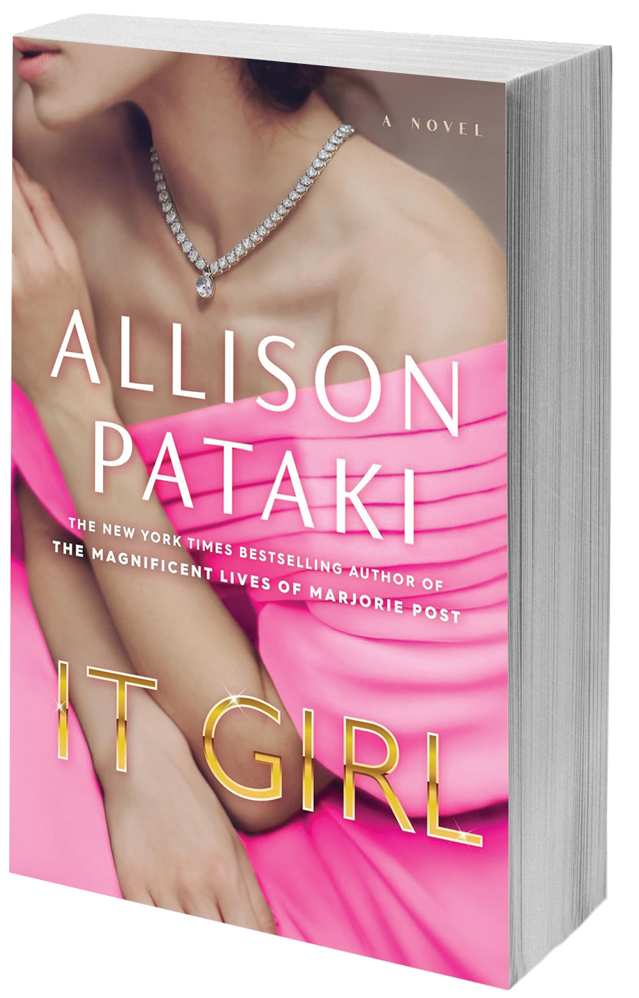 book cover young woman in evening gown and diamonds