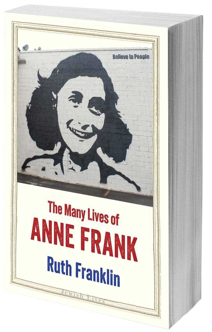 book cover mural of Anne Frank