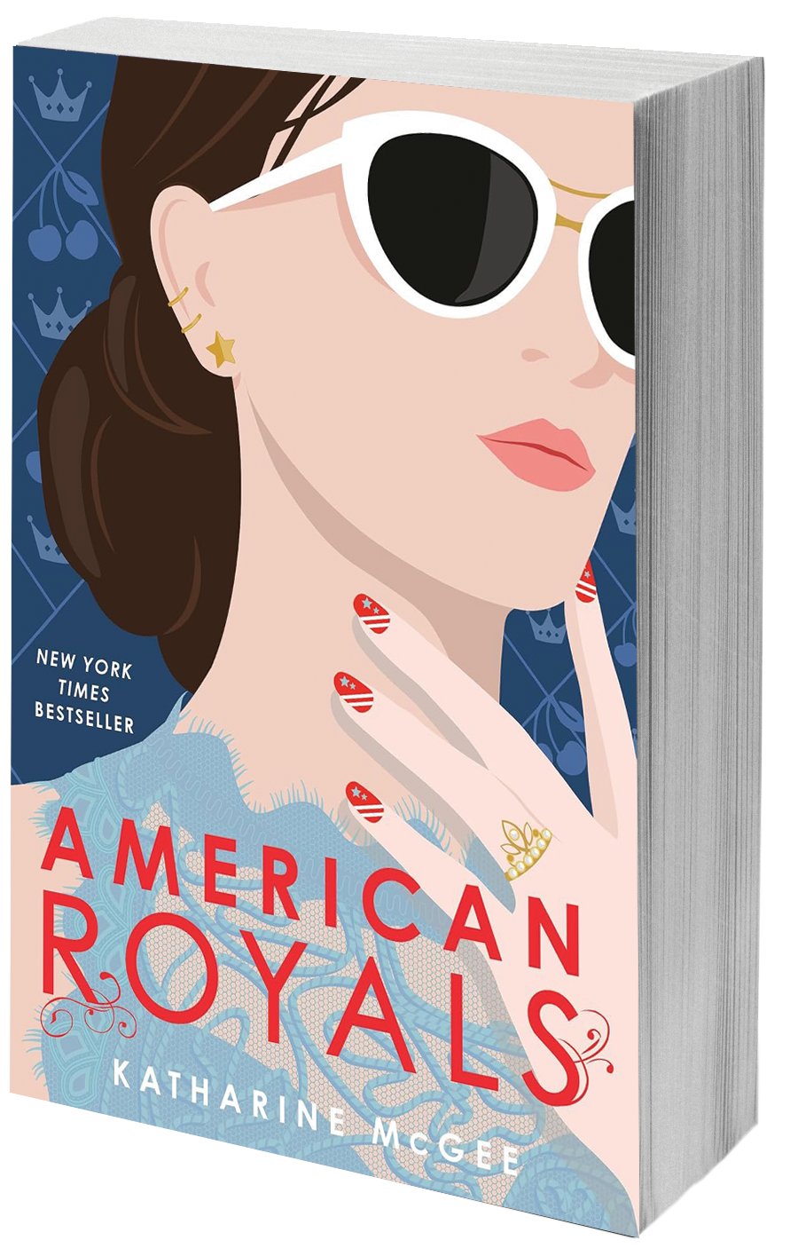 Book cover girl with sunglasses, costume