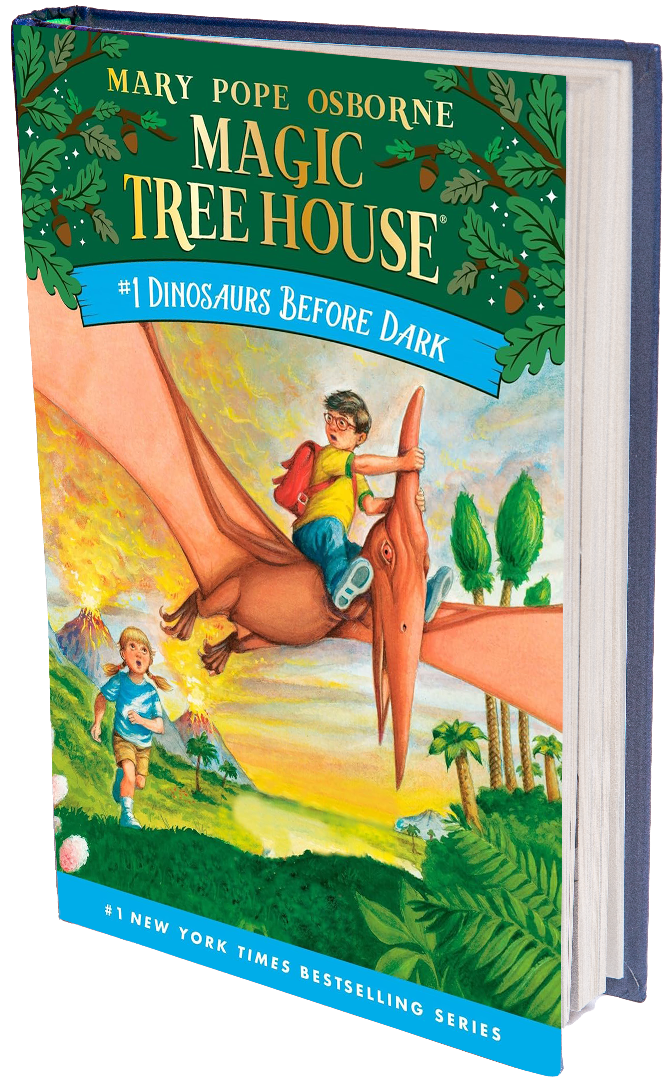 book cover boy riding a dino