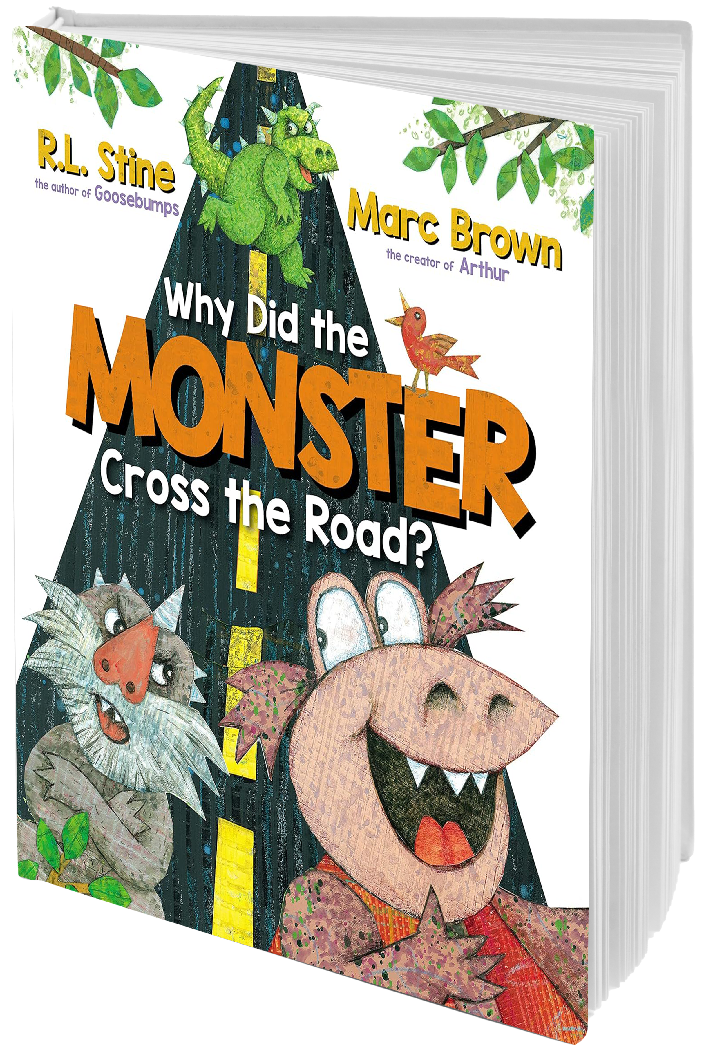 book cover monsters in a road