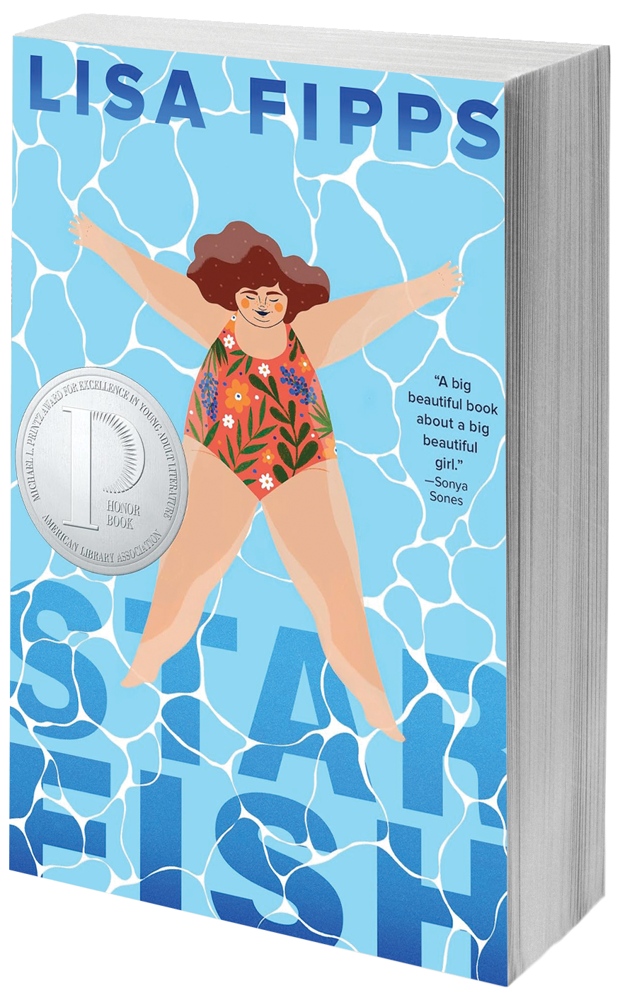 book cover girl floating in pool