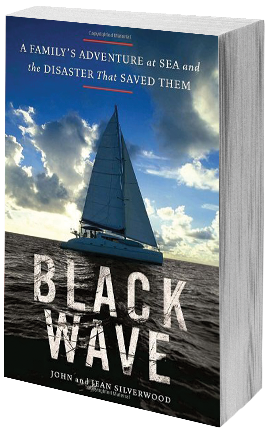 book cover sailboat and a black sea