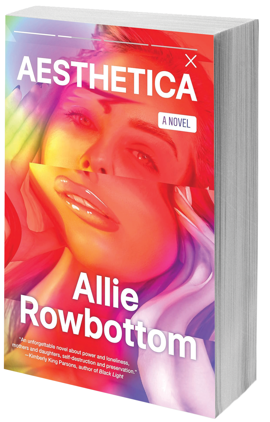 book cover woman's warped face