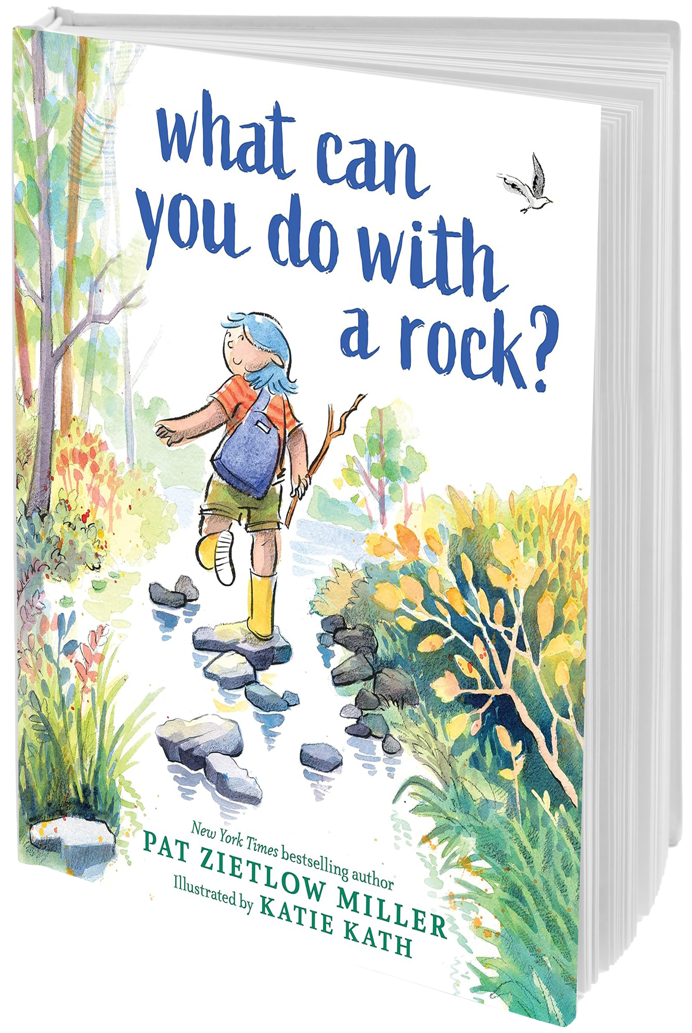 book cover girl walking on rocks in a creek