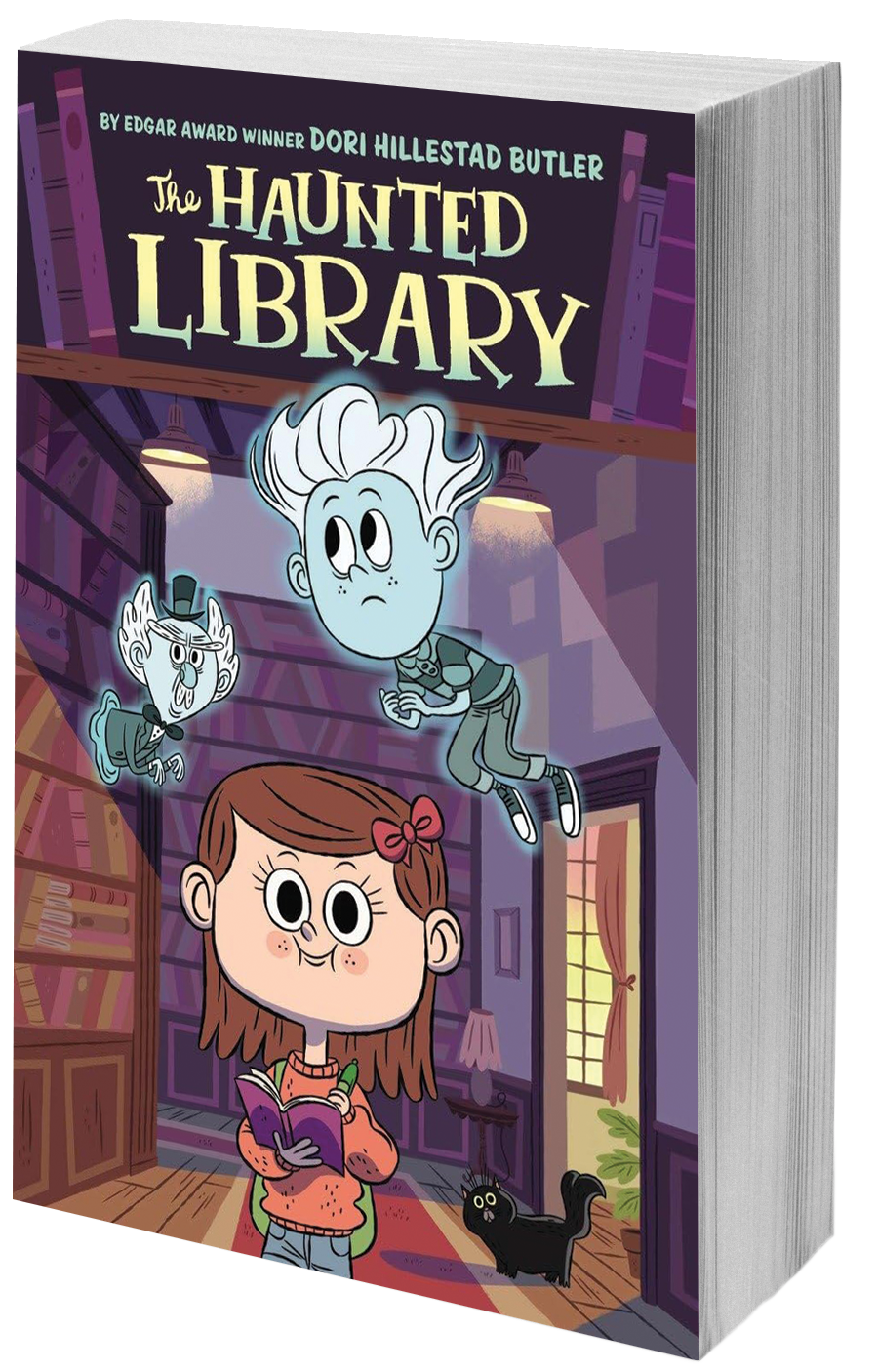 book cover cartoon two ghosts and a girl
