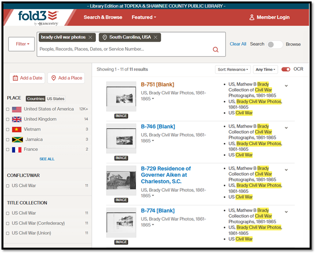 Browse documents with the Fold3 browser