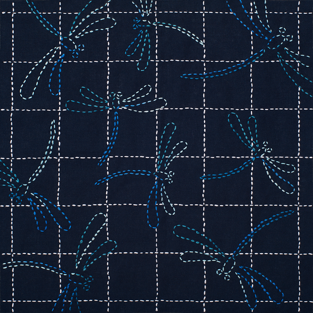 sashiko dragonflies