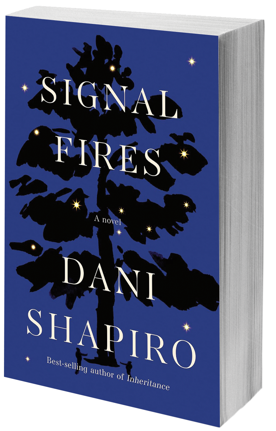 bookk cover tree and fireflies