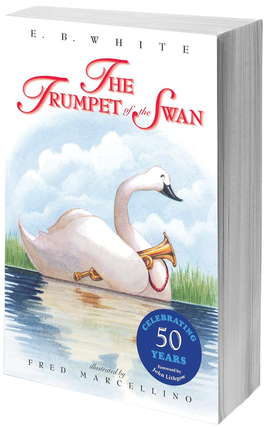 book cover a swan with a trumpet