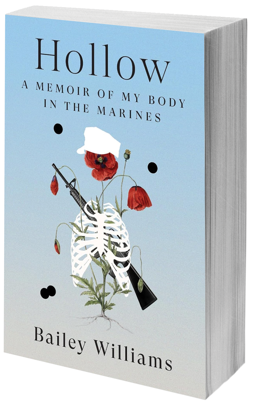 book cover skeleton wtih gun and flowers