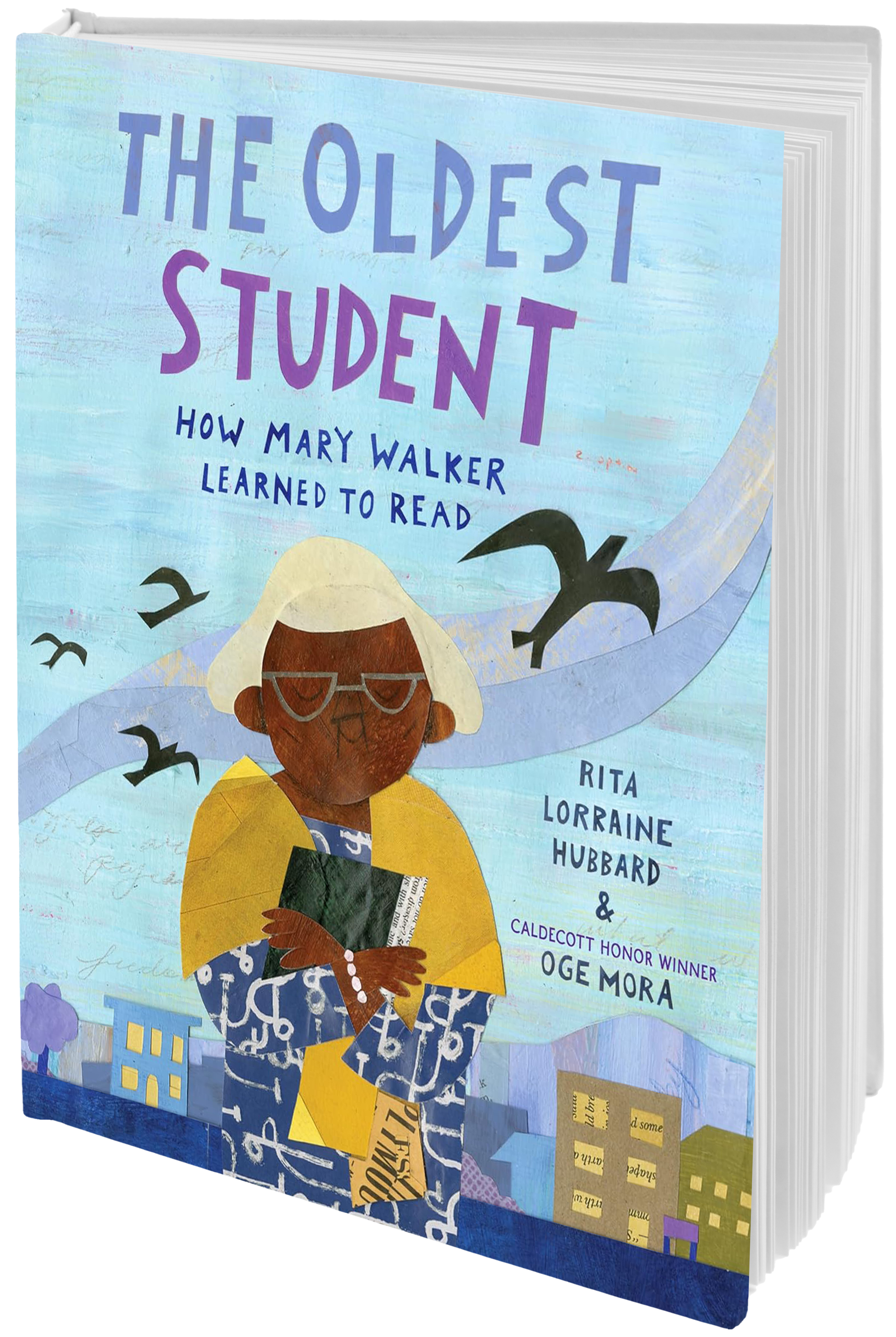 book cover old lady holding a book