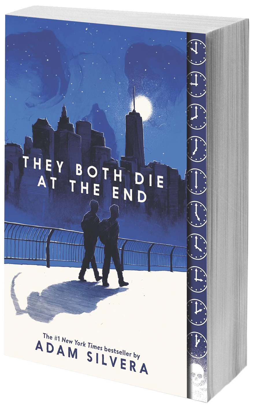 book cover two people walking with grim reaper shadow