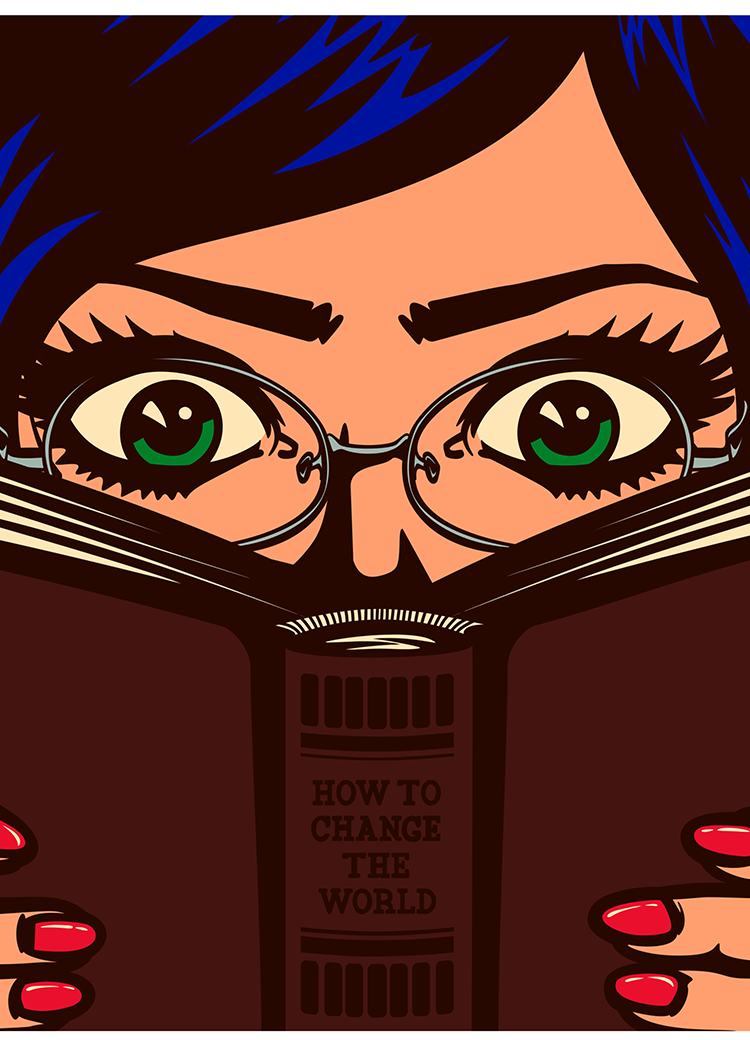 reading graphic novel