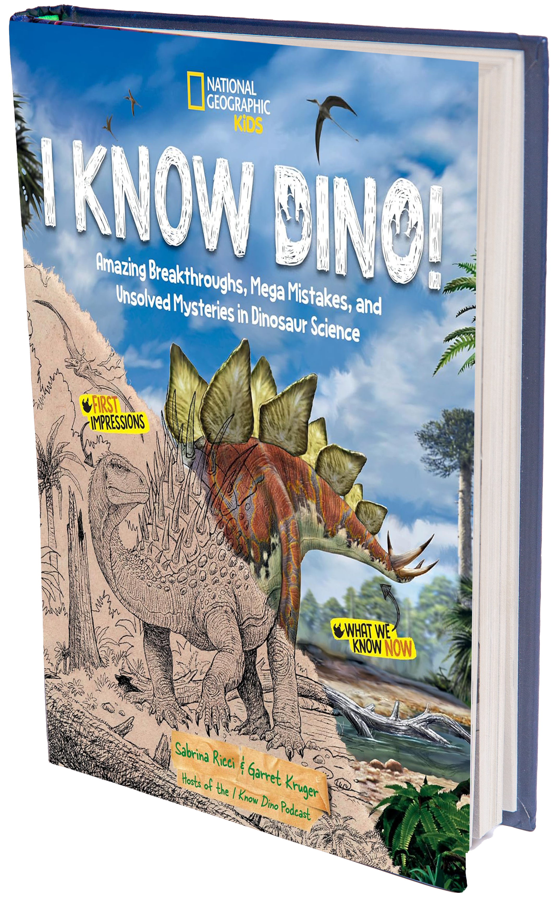 book cover dinosaur drawing
